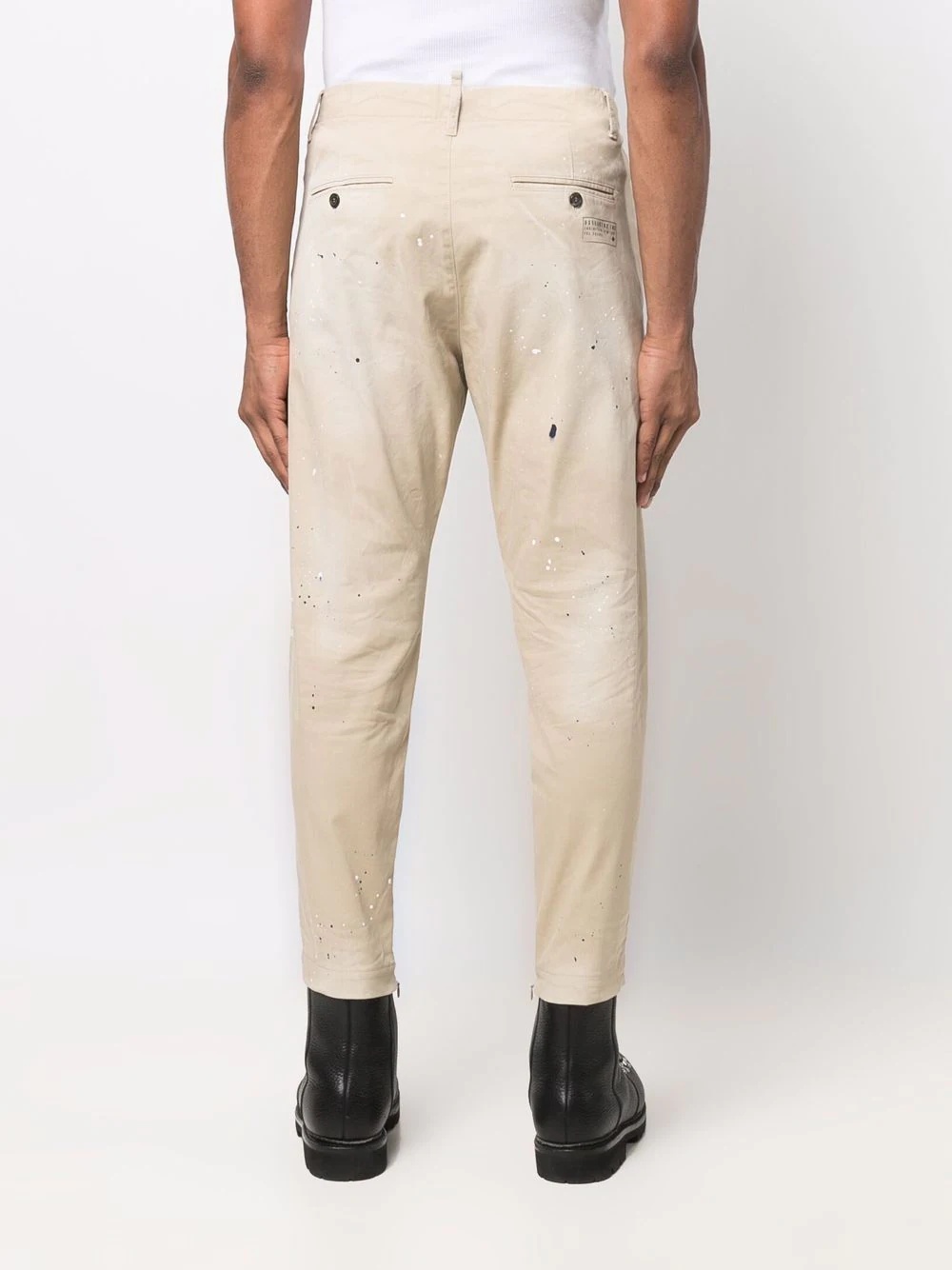 paint-splatter detail trousers - 4