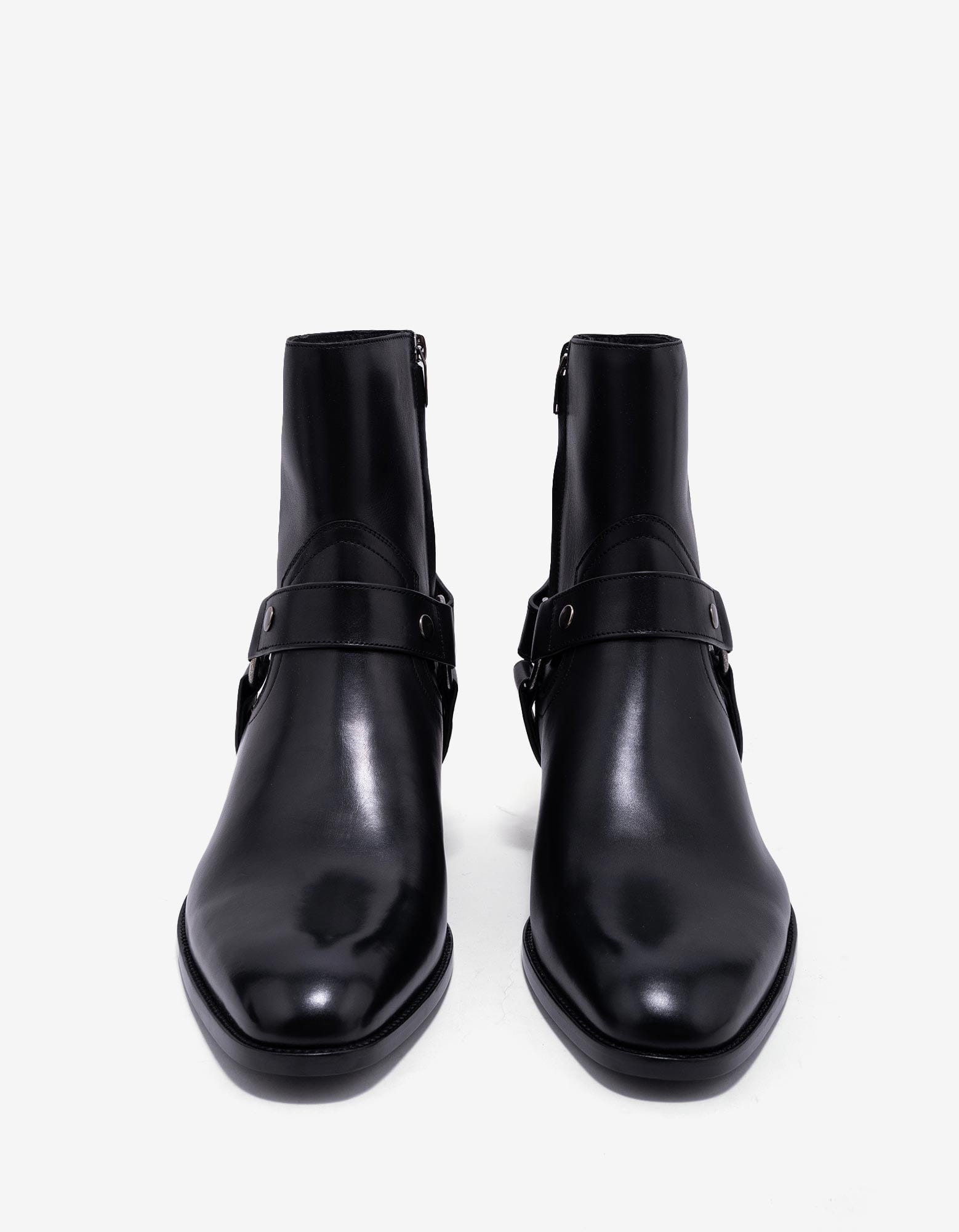 Saint Laurent Black Wyatt 40 Harness Boots - 3