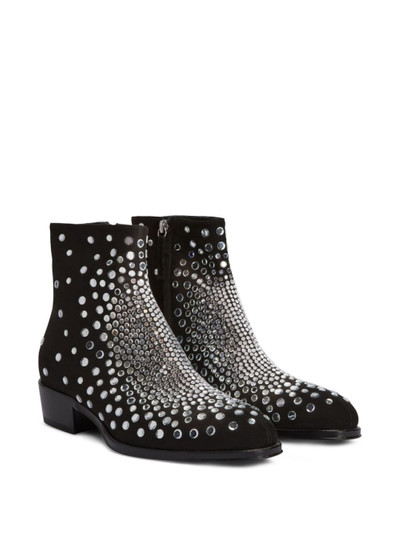Giuseppe Zanotti Fabyen crystal-embellished suede boots outlook