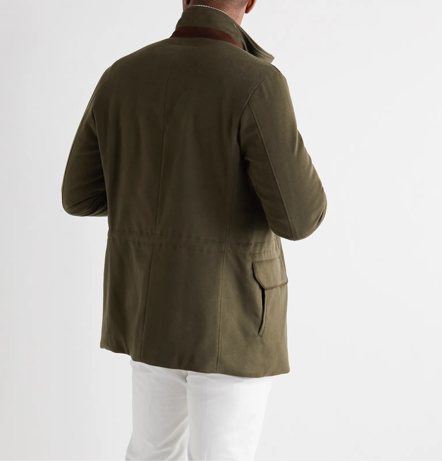 Suede- and Leather-Trimmed Storm System® Cashmere-Blend Field Jacket - 4