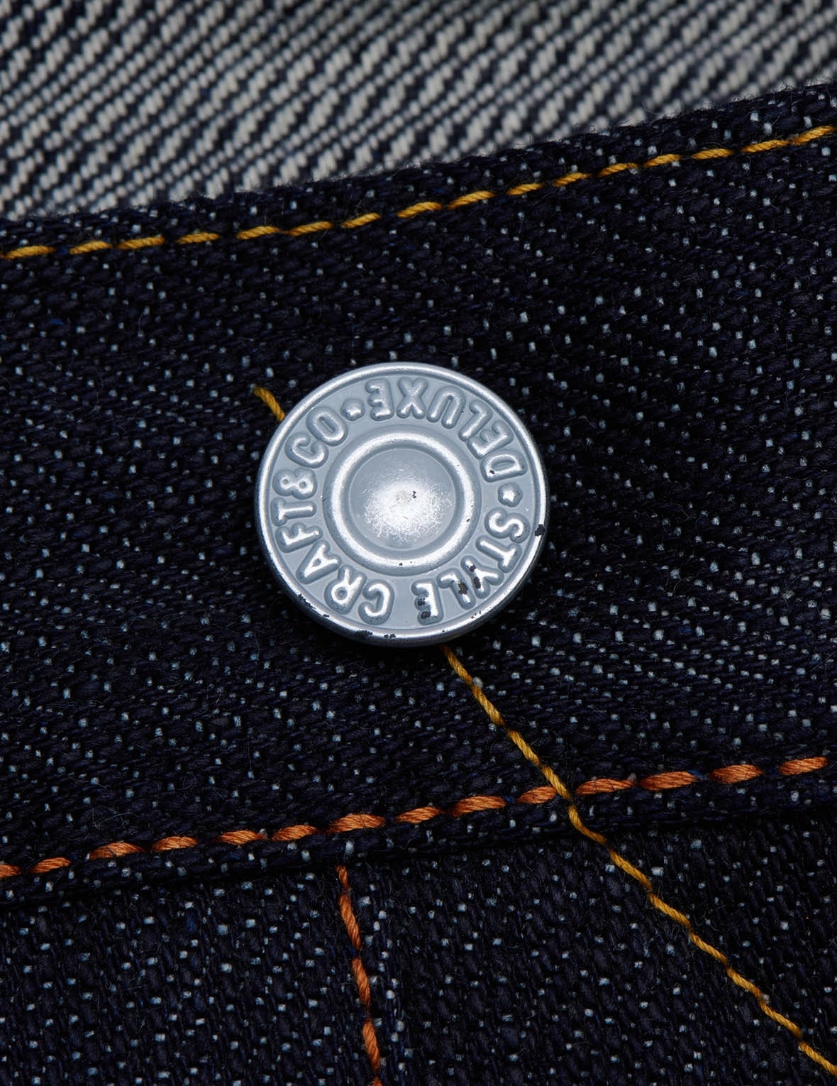 HANDPAINTED SEAGULL STRAIGHT FIT RAW DENIM SELVEDGE JEANS - 8