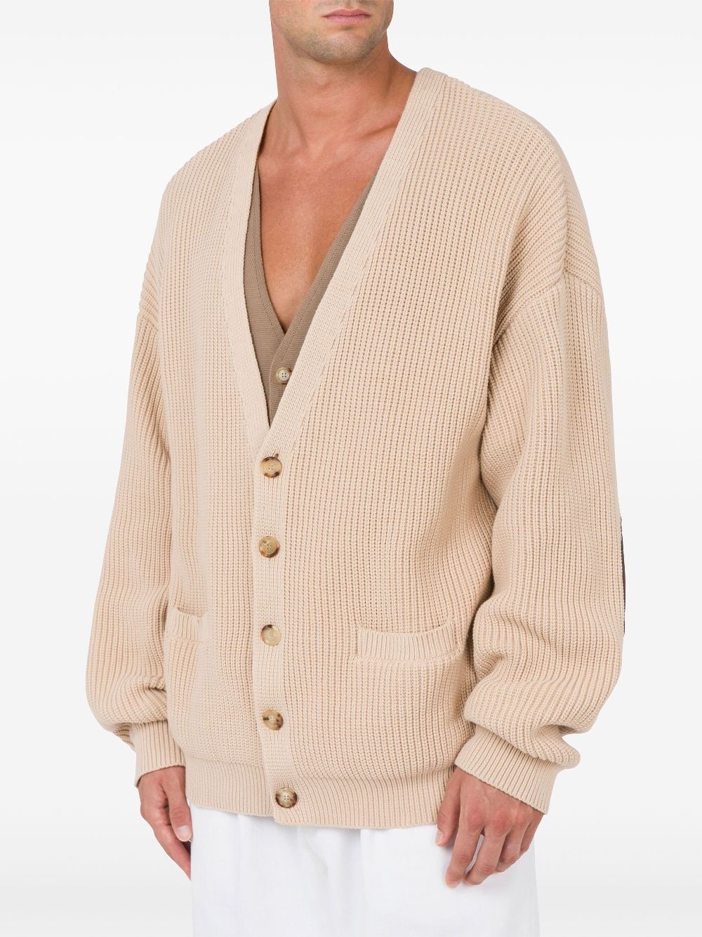 ribbed-knit cardigan - 2