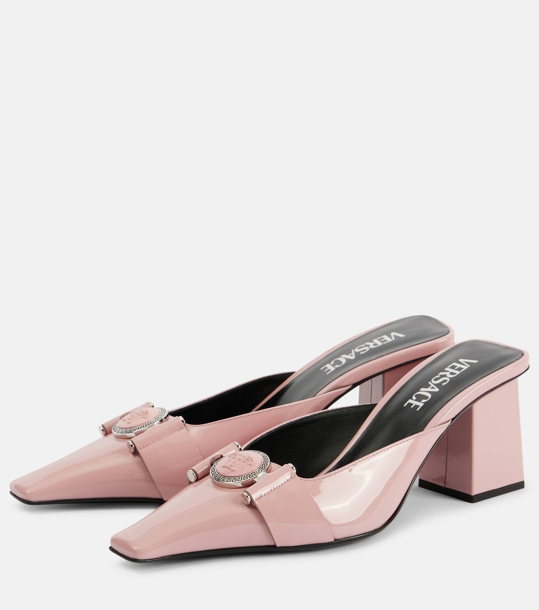 Medusa patent leather mules - 5