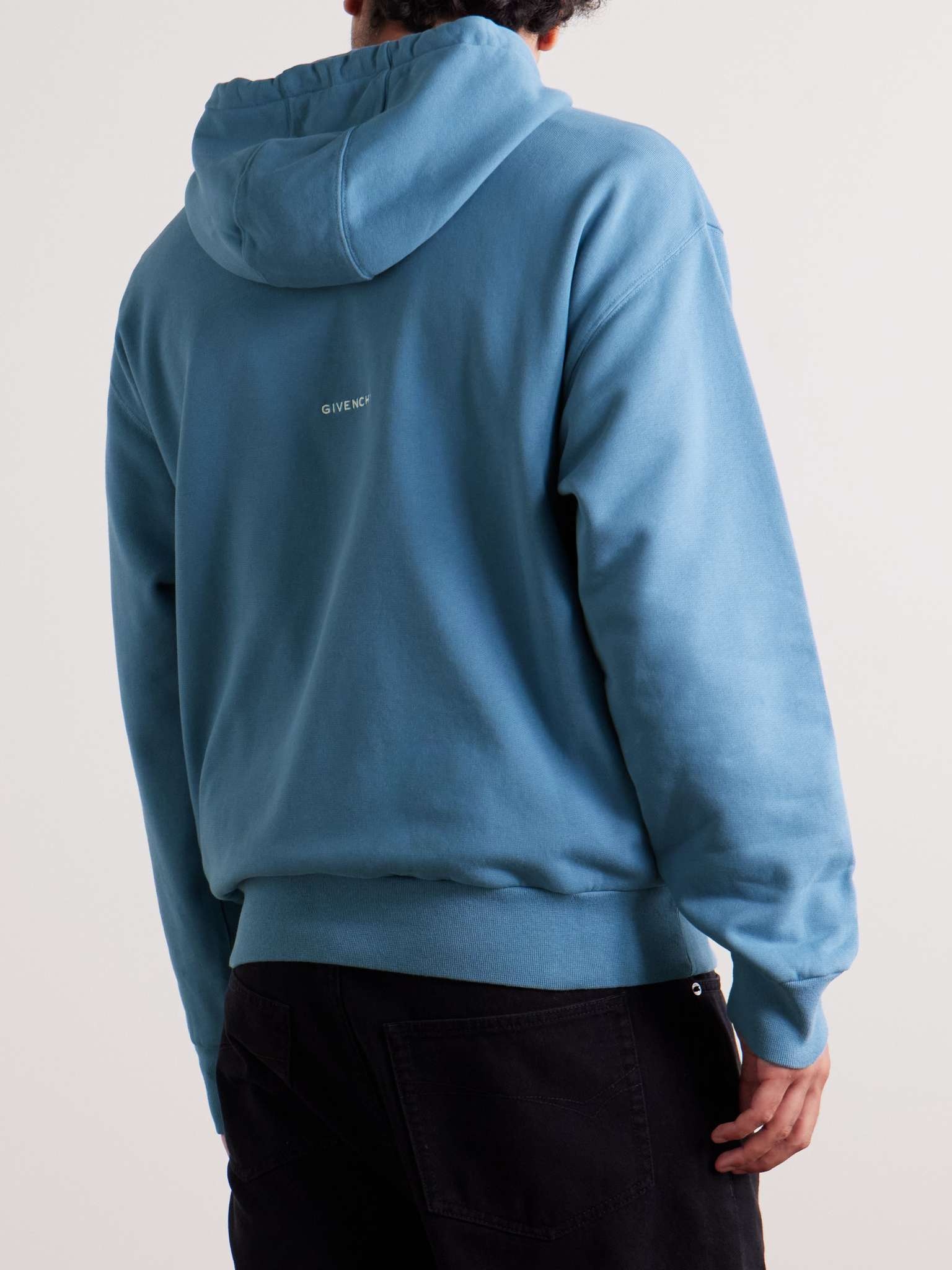 Logo-Embroidered Cotton-Jersey Hoodie - 3