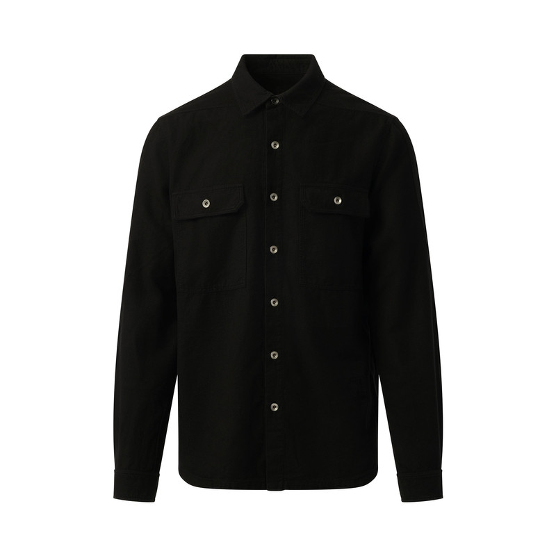 Rick Owens DRKSHDW Flannel Outershirt in Black outlook