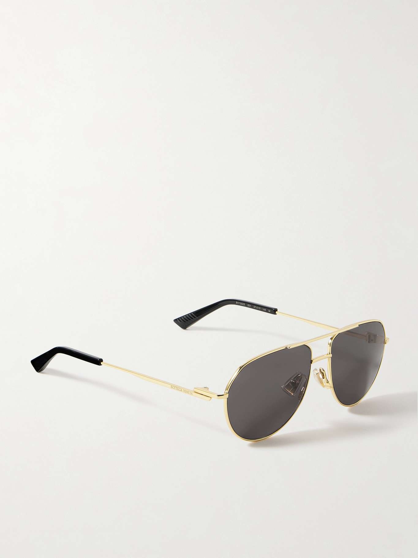 Aviator-style gold-tone sunglasses - 3