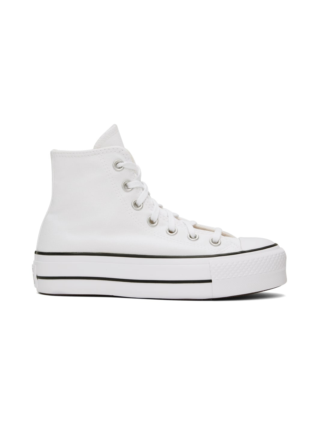 White Chuck Taylor All Star Canvas Platform High Top Sneakers - 1