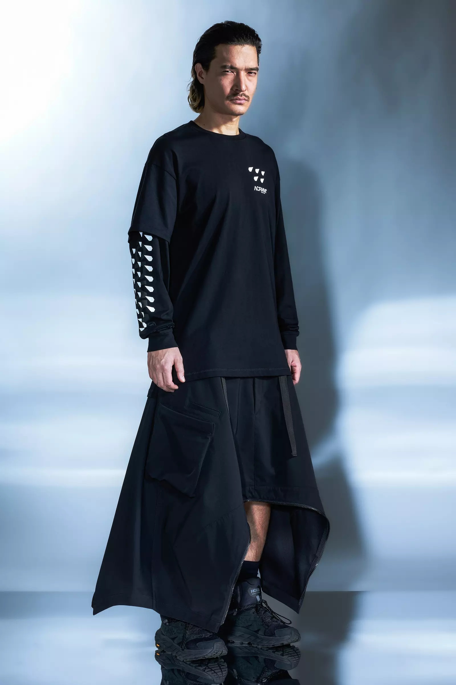 S29-PR-D 100% Cotton Long Sleeve T-shirt Black - 8
