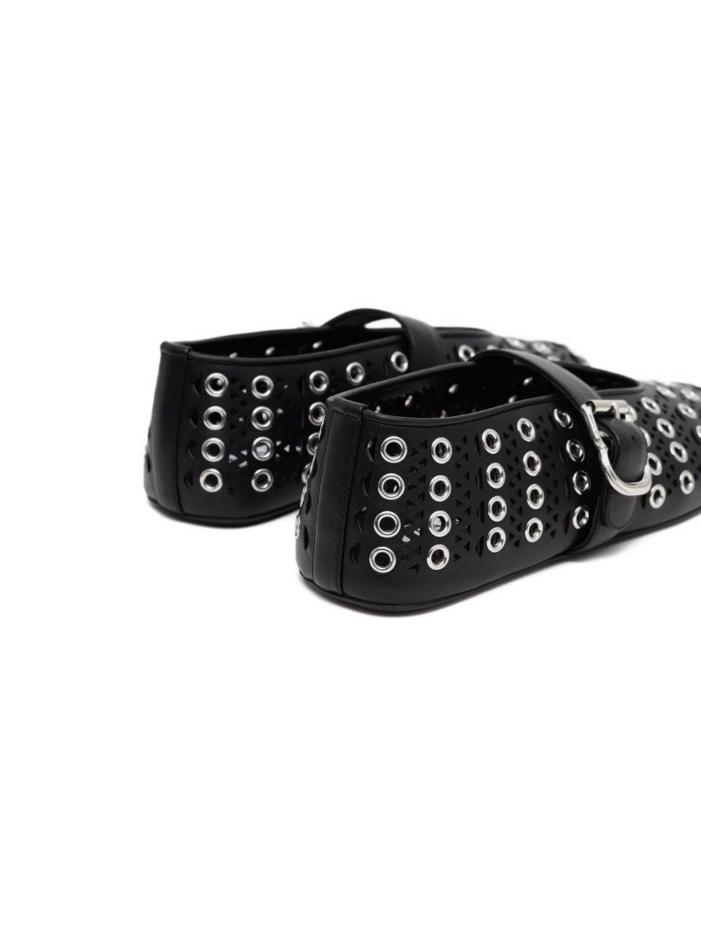 eyelet-embellished ballet flats - 3