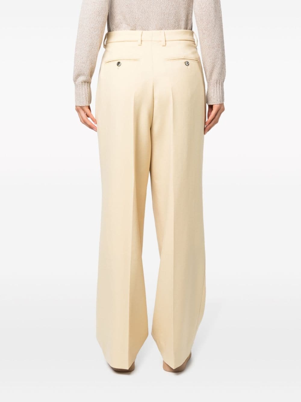 pressed-crease straight-leg trousers - 7