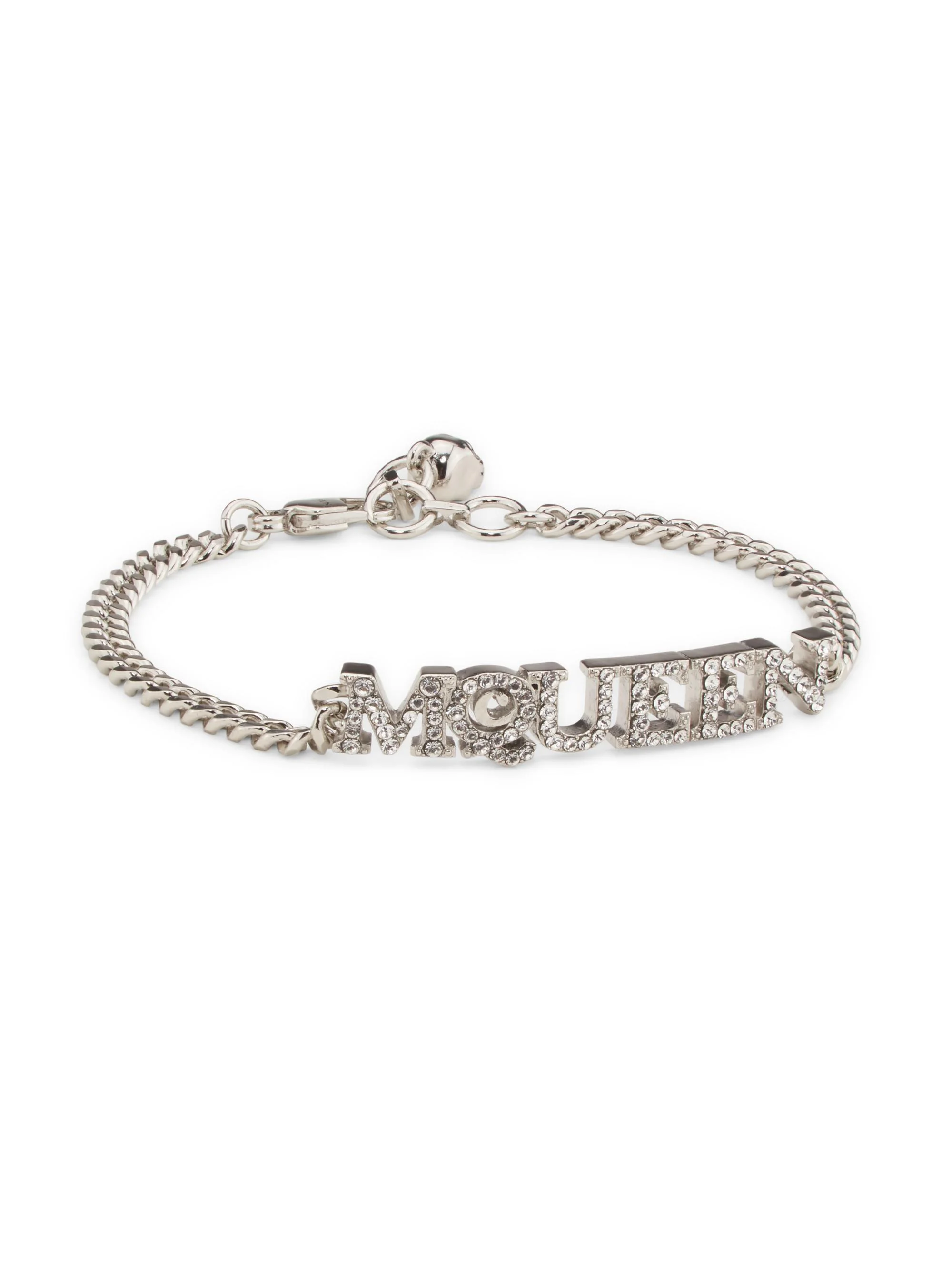 Women's Silvertone & Glass Crystal "" Logo Bracelet - Silver Grey - 1