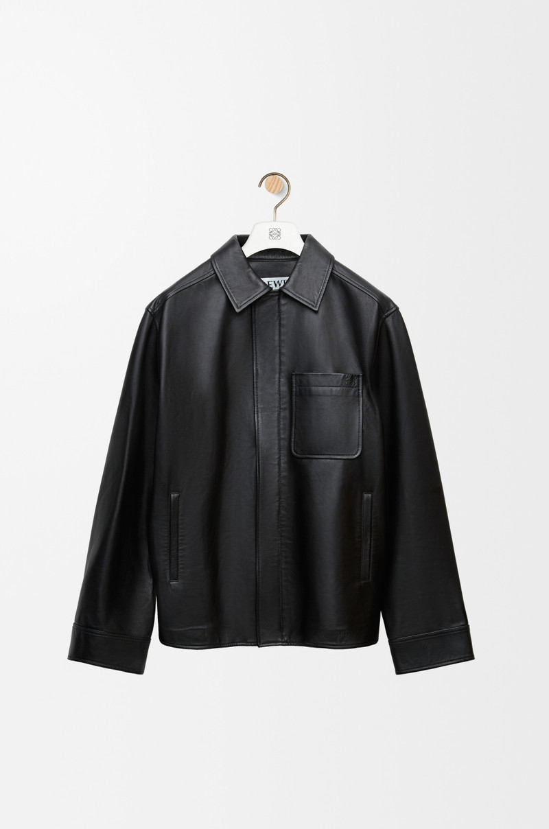 Overshirt in nappa lambskin 1