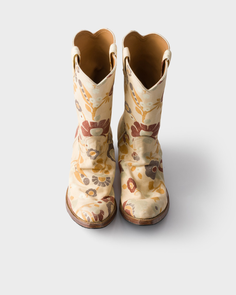 Printed fabric boots 4
