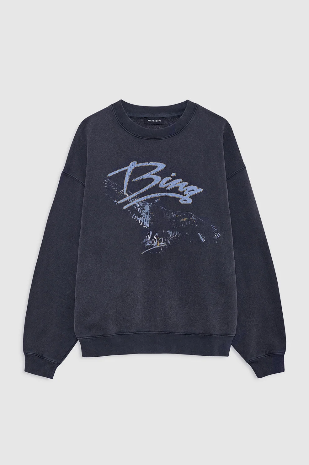Spencer Sweatshirt Eagle - Washed Black - 1