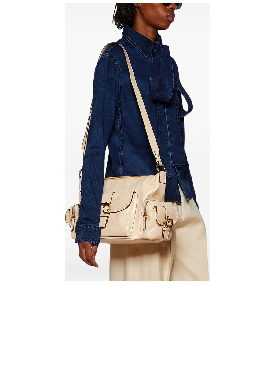 Smooth Grain Zip Shoulder Bag - 3