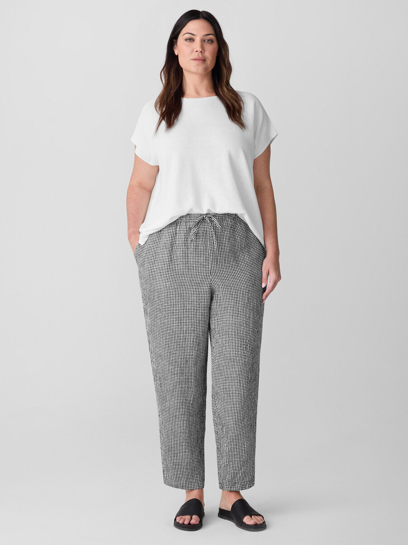 Puckered Organic Linen Tapered Pant 6