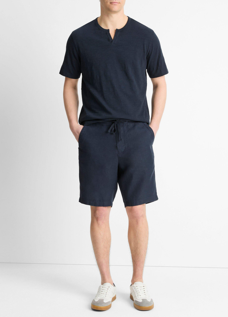 Slub Cotton Split-Neck T-Shirt 4