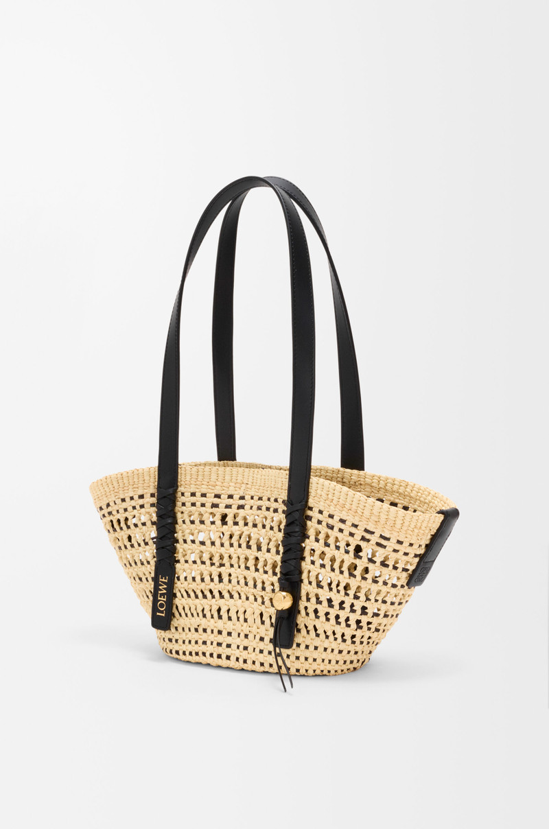 Small Braid basket in iraca palm ad calfskin 4