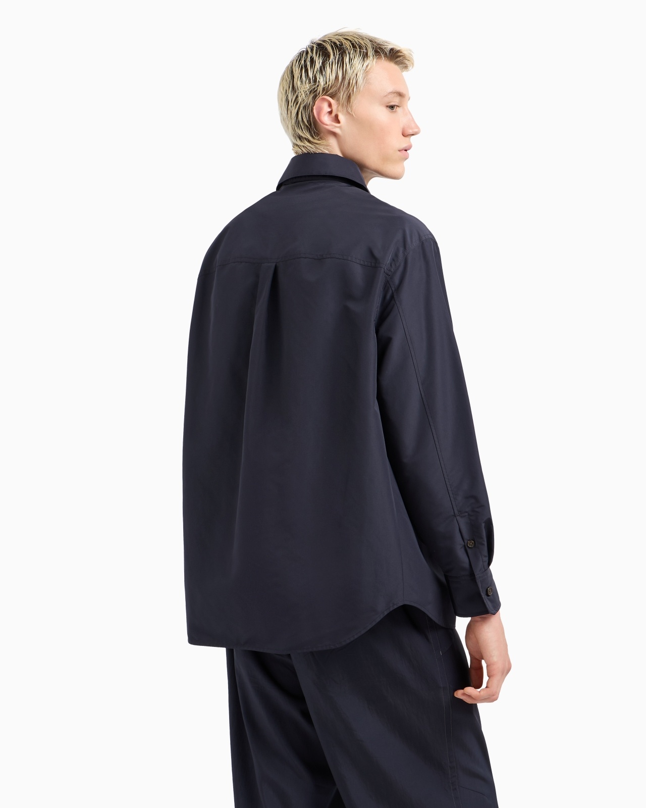 NYLON SHIRT JACKET WITH PATCH POCKET AND LOGO PATCH - 3