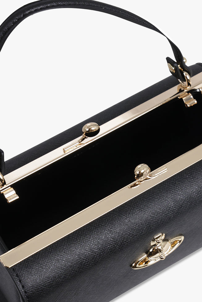 DOLL XL FRAME PURSE | BLACK/GOLD - 3