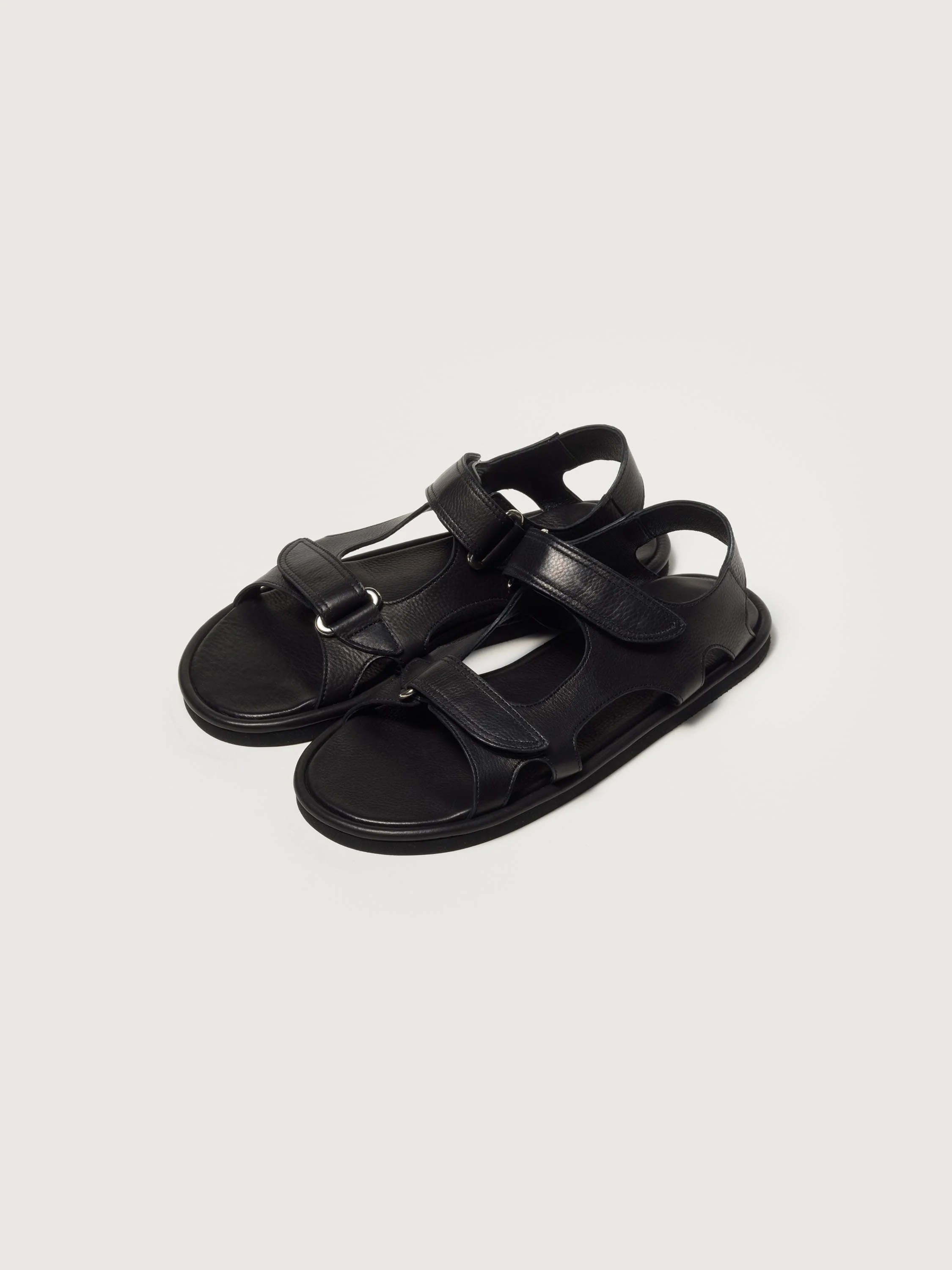 SOFT LEATHER DOUBLE STRAP SANDALS - 1