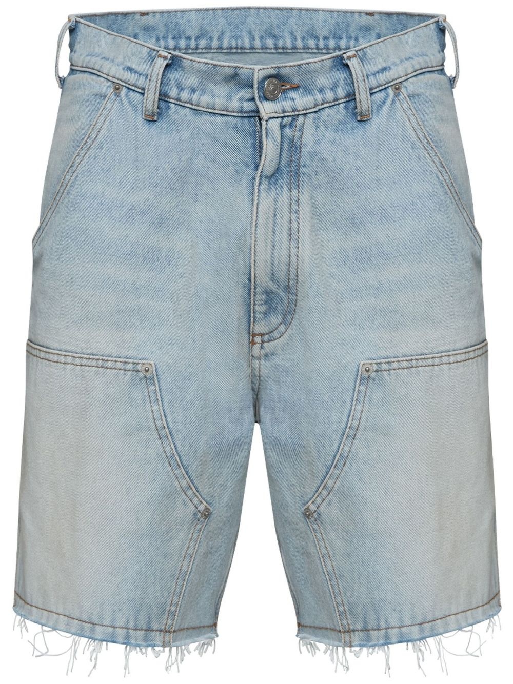 MM6 Maison Margiela Numbers-motif denim shorts | REVERSIBLE