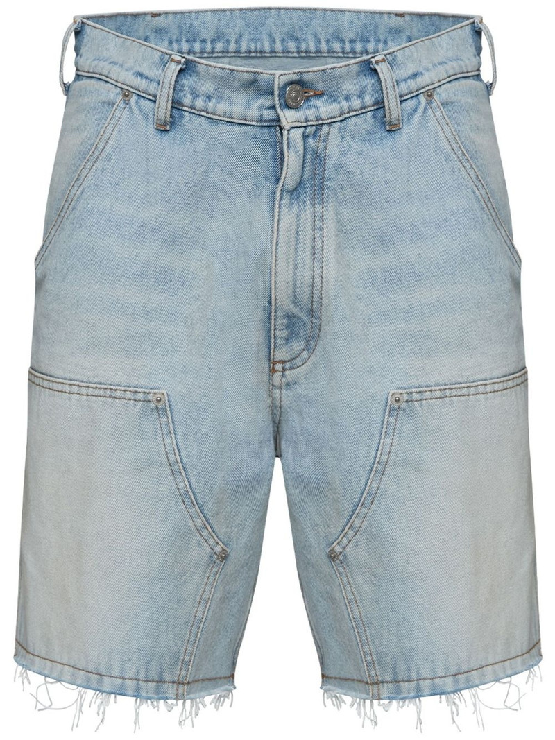 Numbers-motif denim shorts 1
