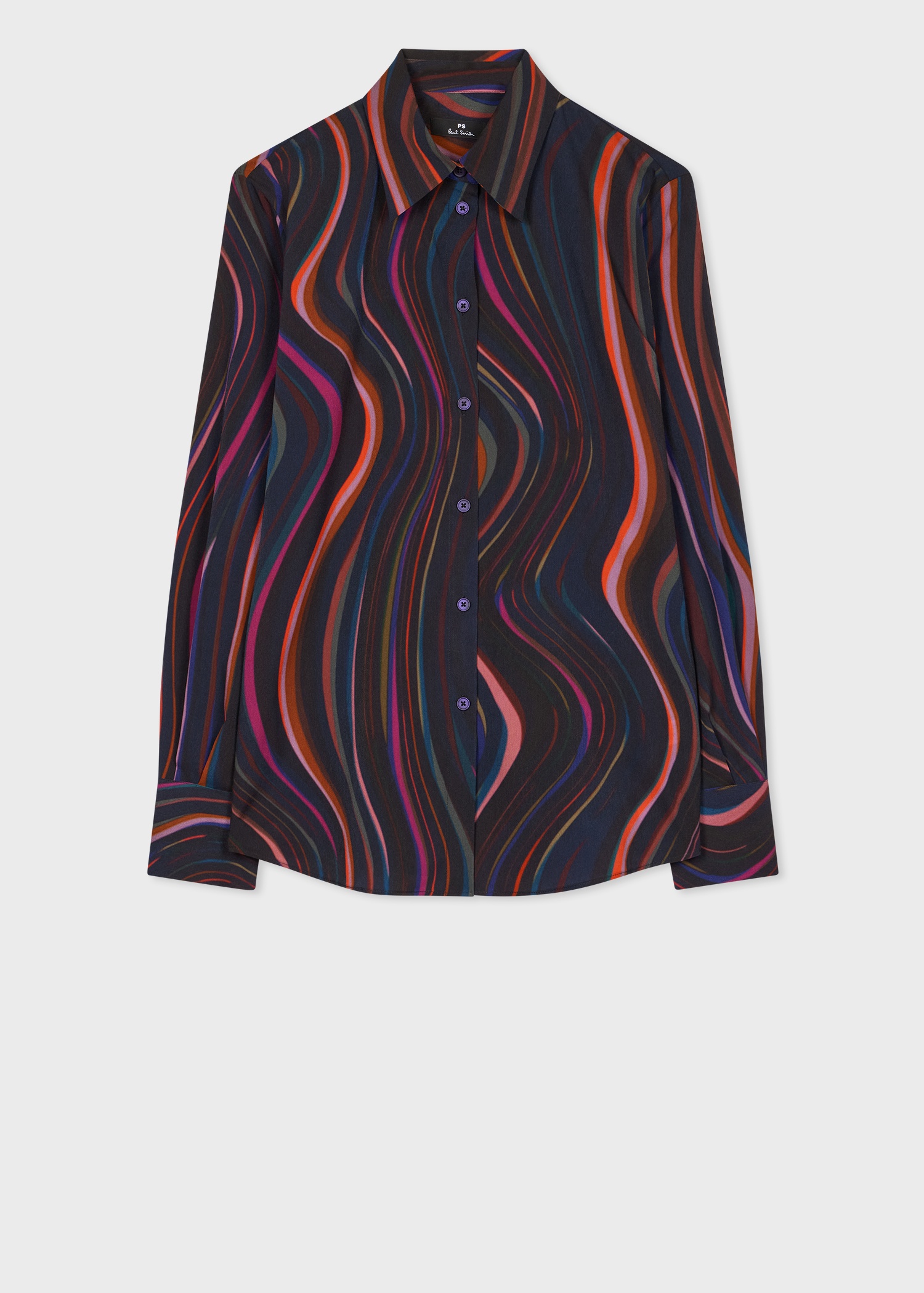Women's 'Midnight Swirl' Satin Georgette Shirt - 1