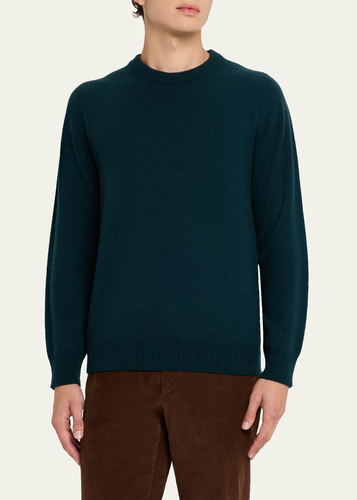 Men's Cashmere and Silk Knit Crewneck Sweater - 4
