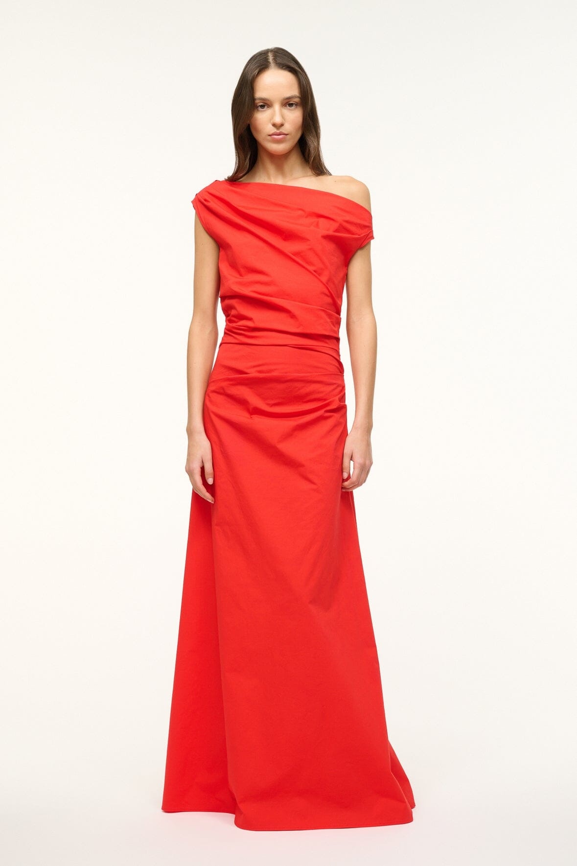 STAUD MAXI PHARE DRESS RED ROSE - 2