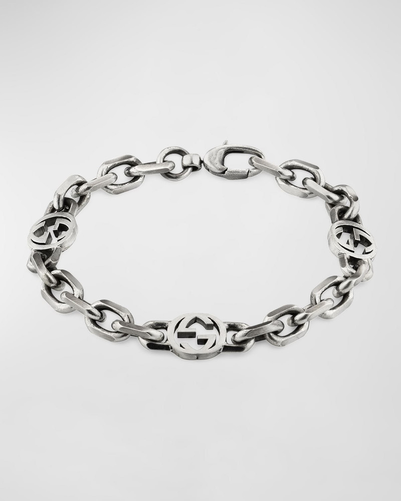 Men's Interlocking G Chain Bracelet, 7.5"L 1