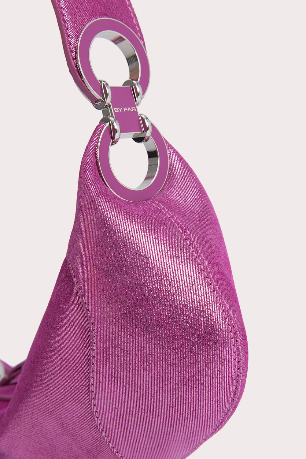 Mini Amira Fuchsia Jeans Lame Leather - 5