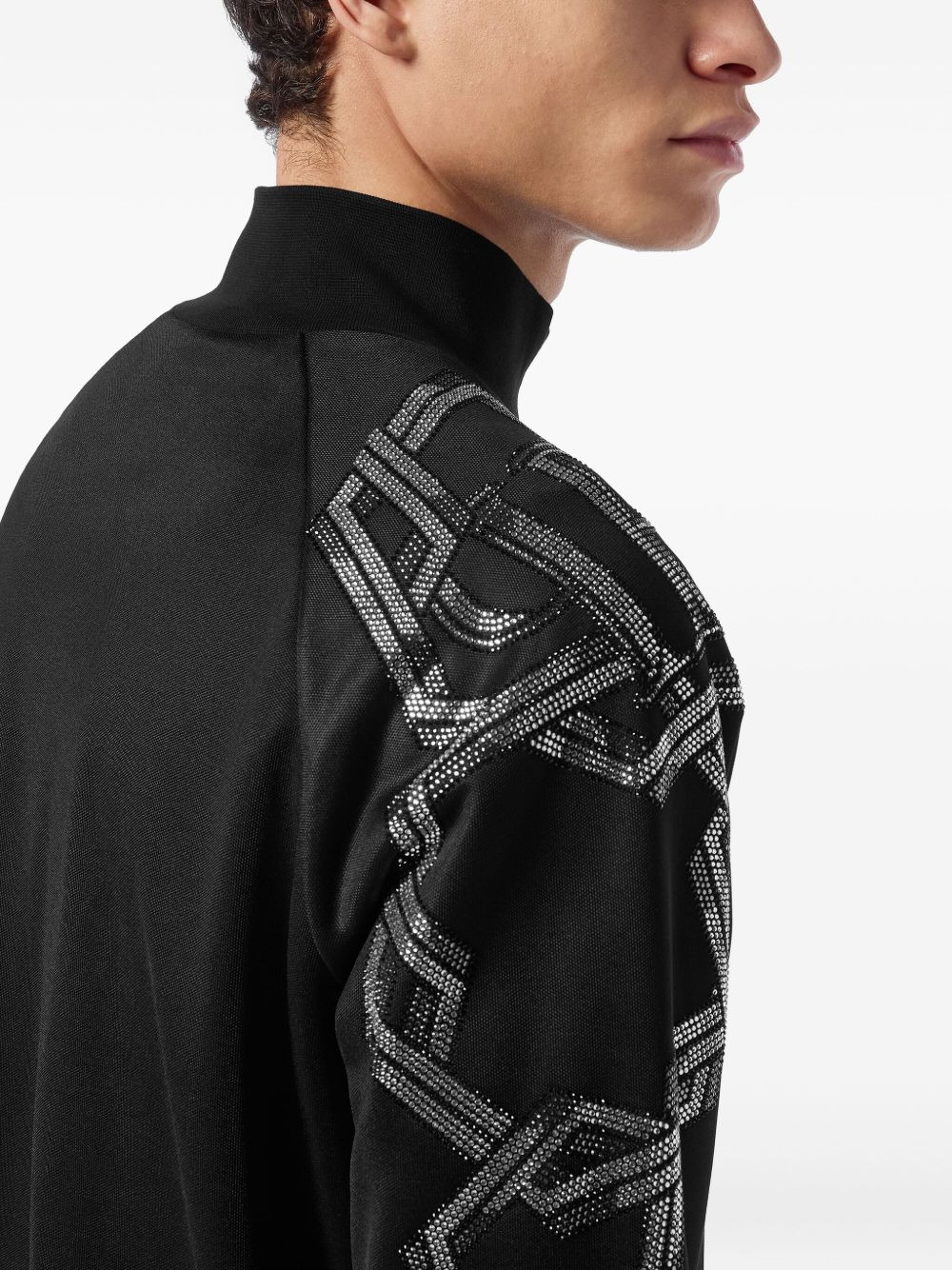 chain-embellished track jacket - 5