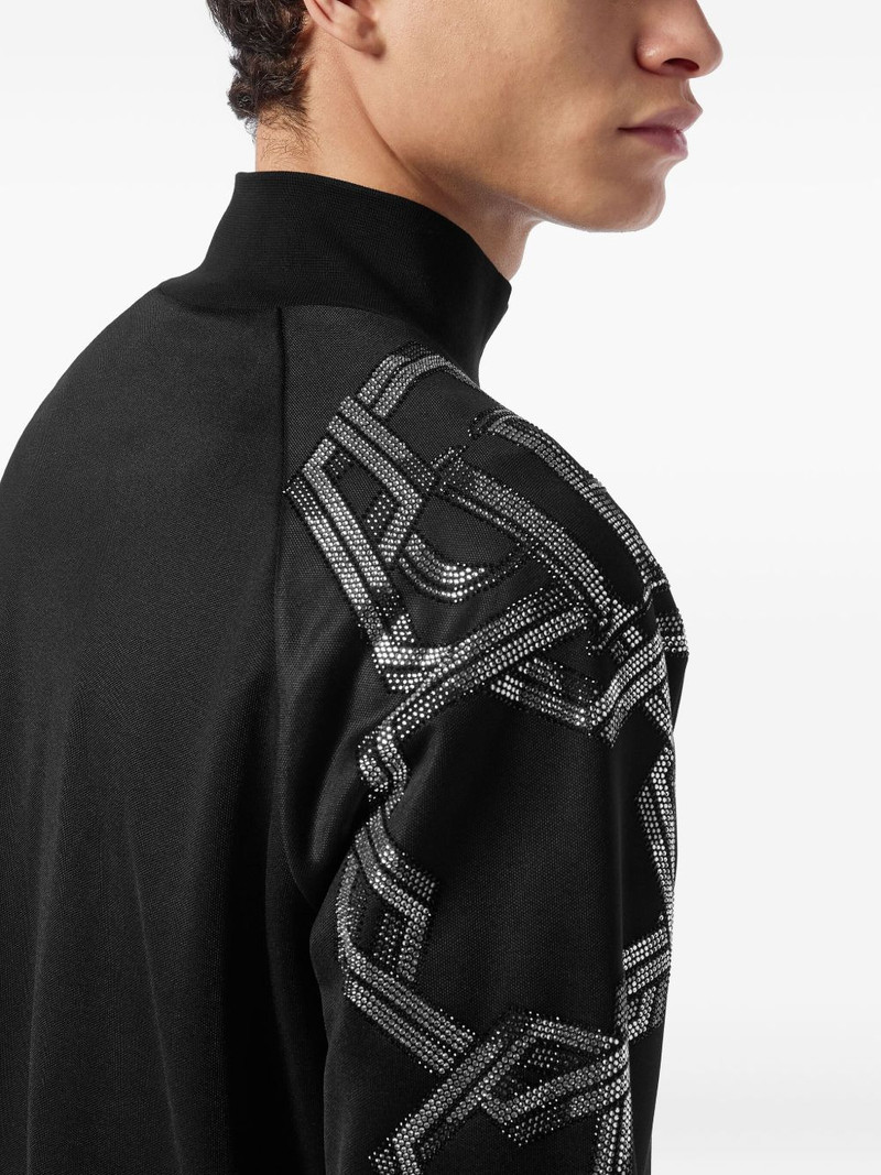 chain-embellished track jacket 5