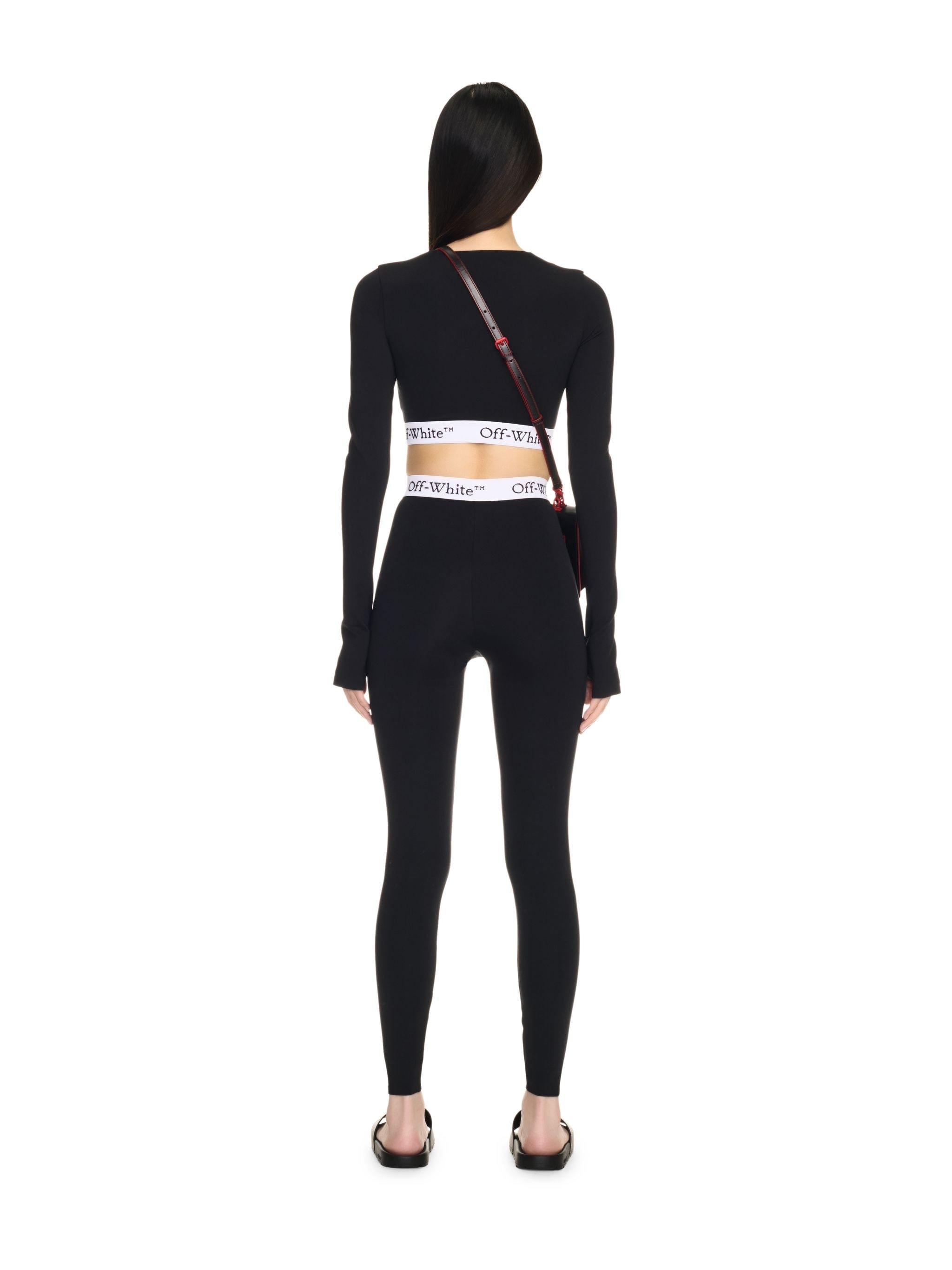 Logoband L/s Zipped Crop Top - 4