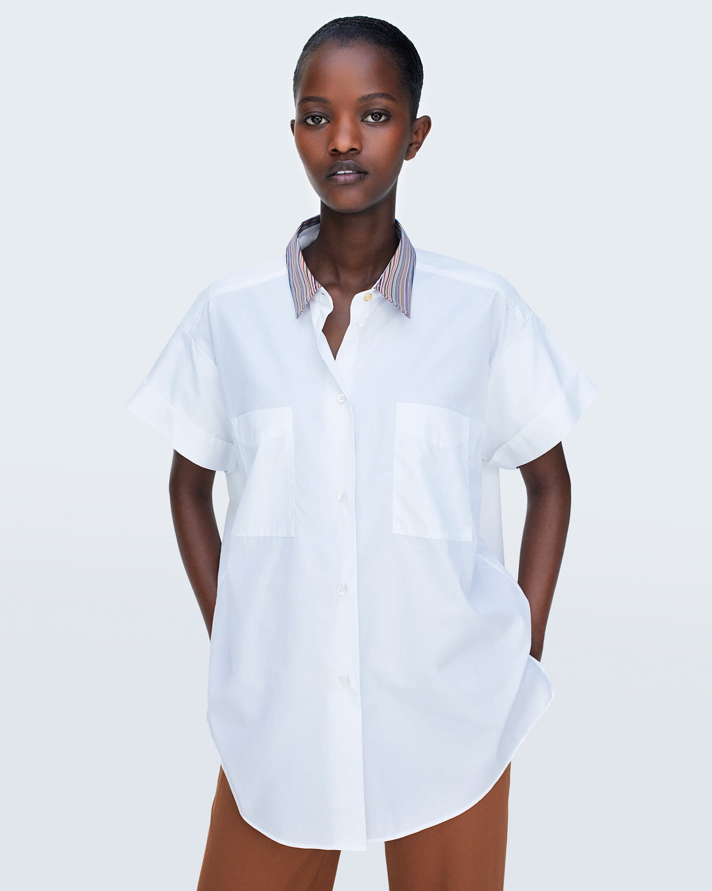 'Signature Stripe' Short-Sleeve Shirt - 5