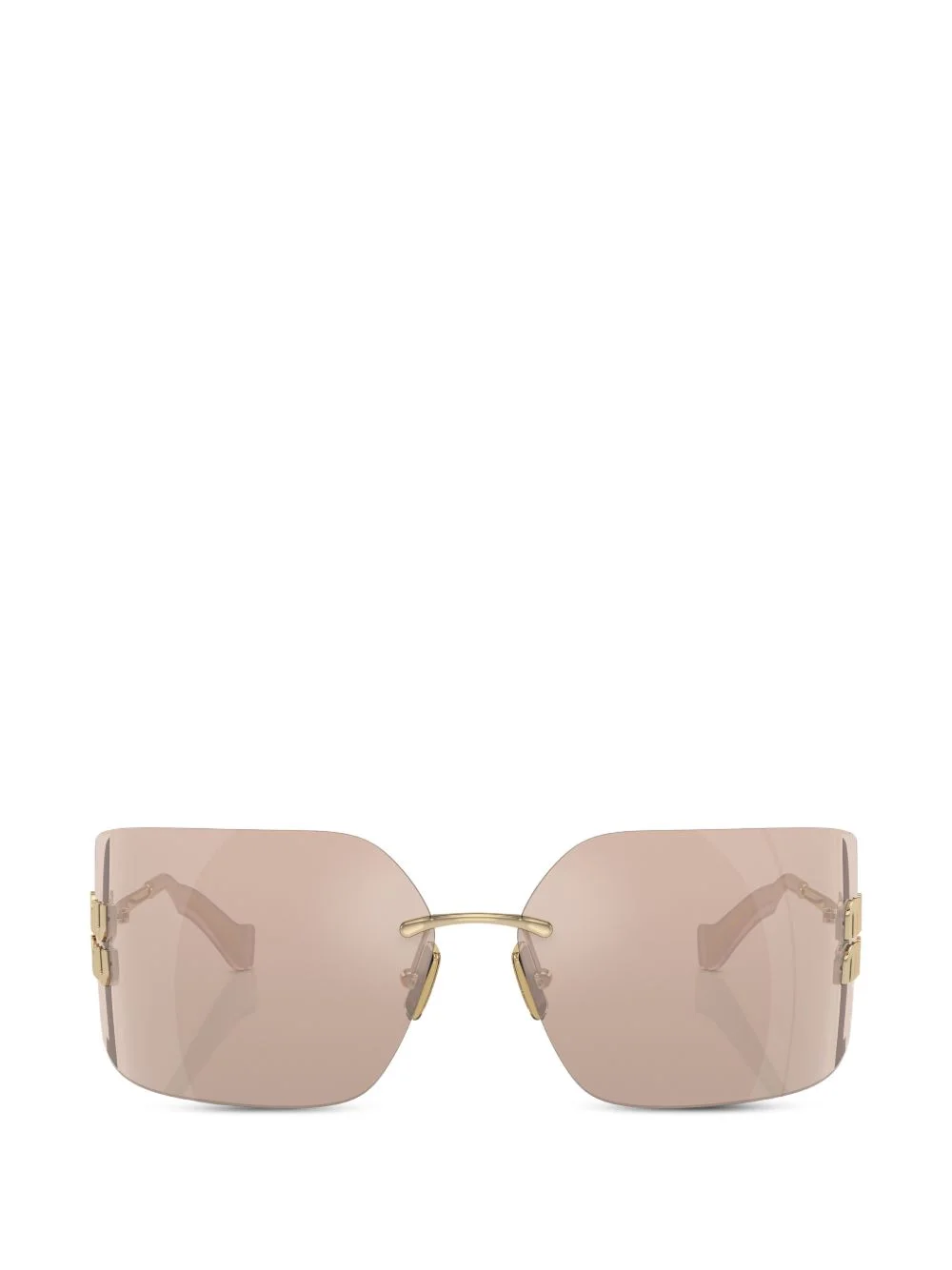 irregular-frame rimless sunglasses - 1