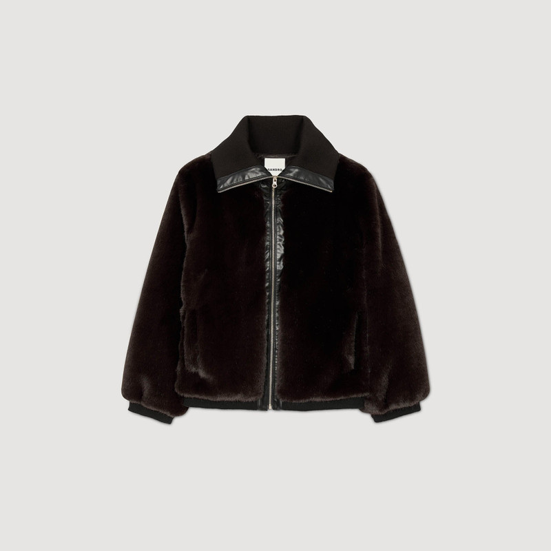 SHORT FAUX FUR COAT 1
