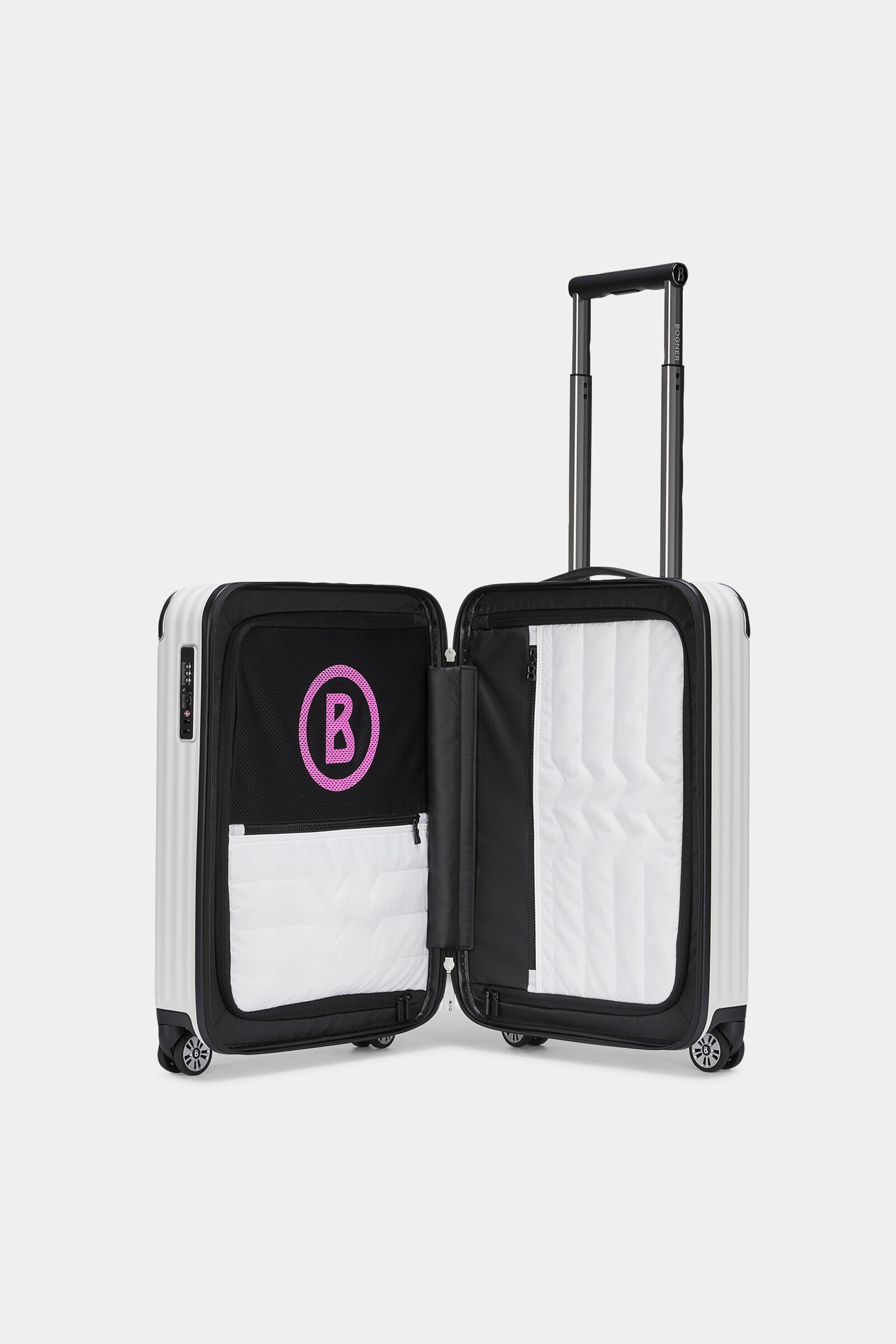 Piz Deluxe small hard shell suitcase in White - 5