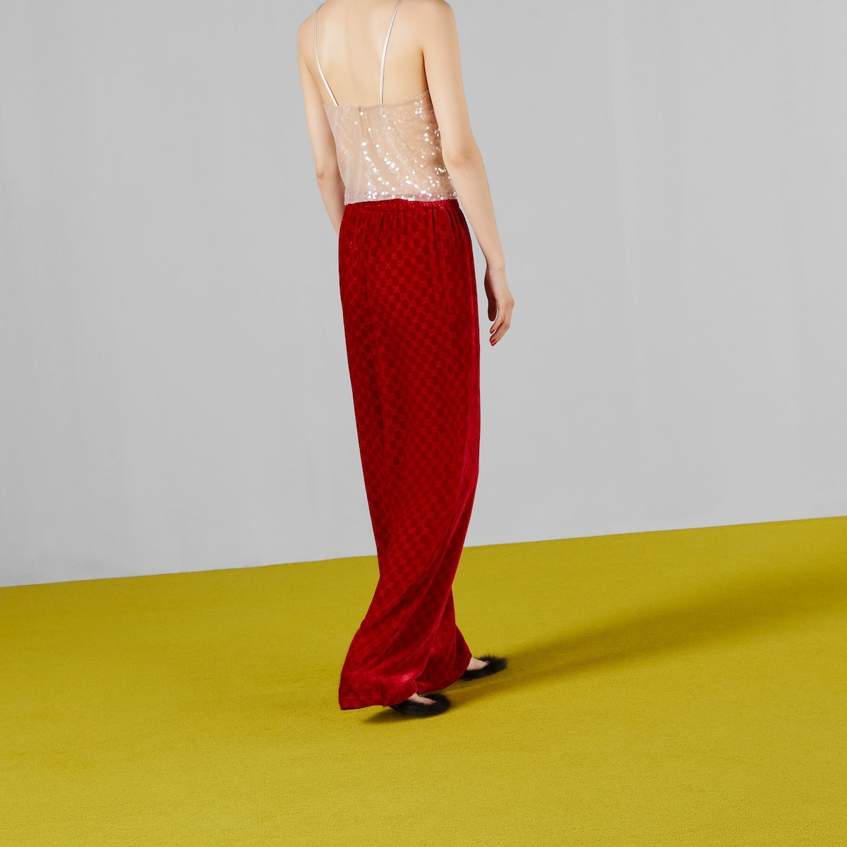 GG devoré velvet pant - 7