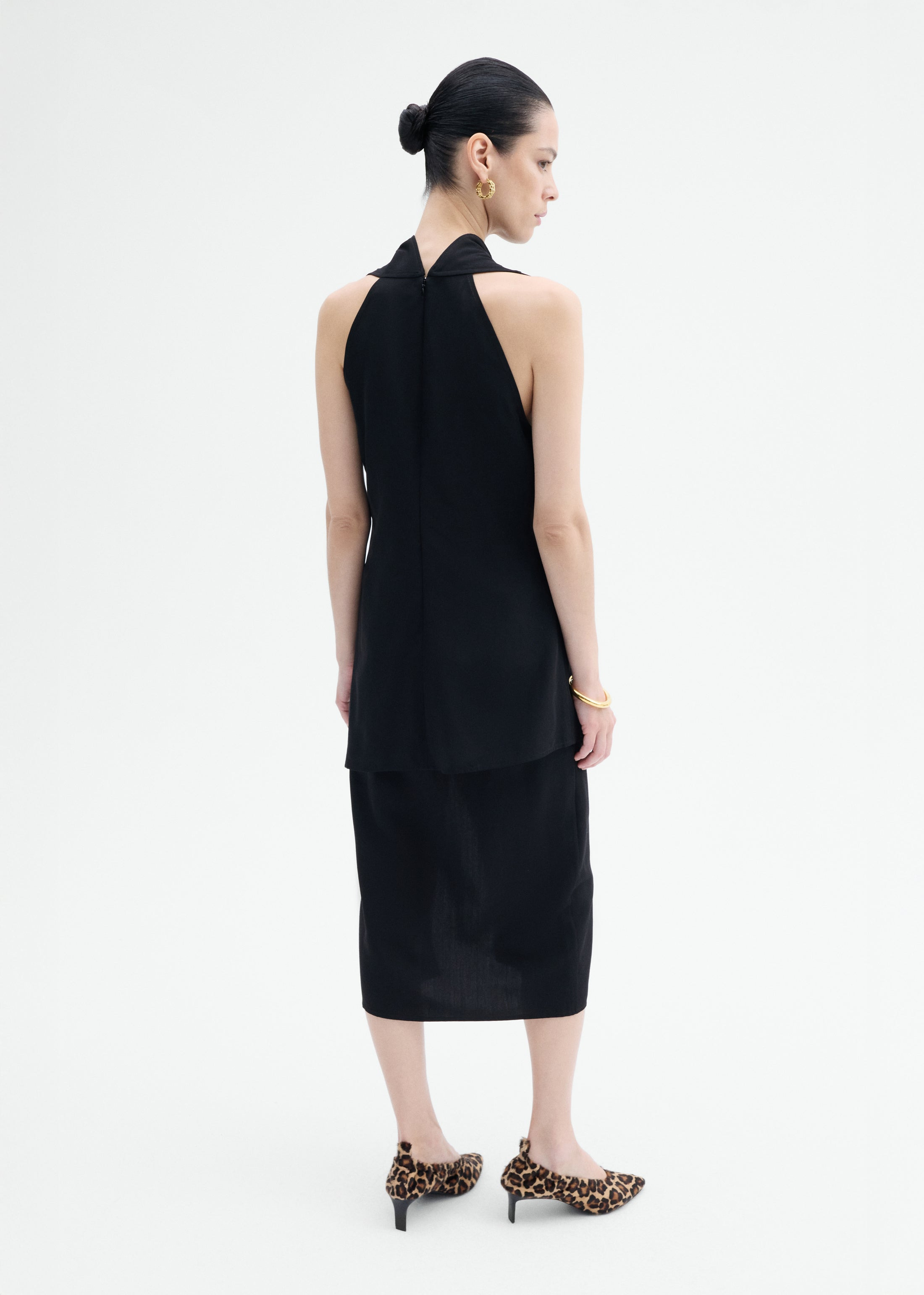 Sleeveless Cowl Neck Top - 4