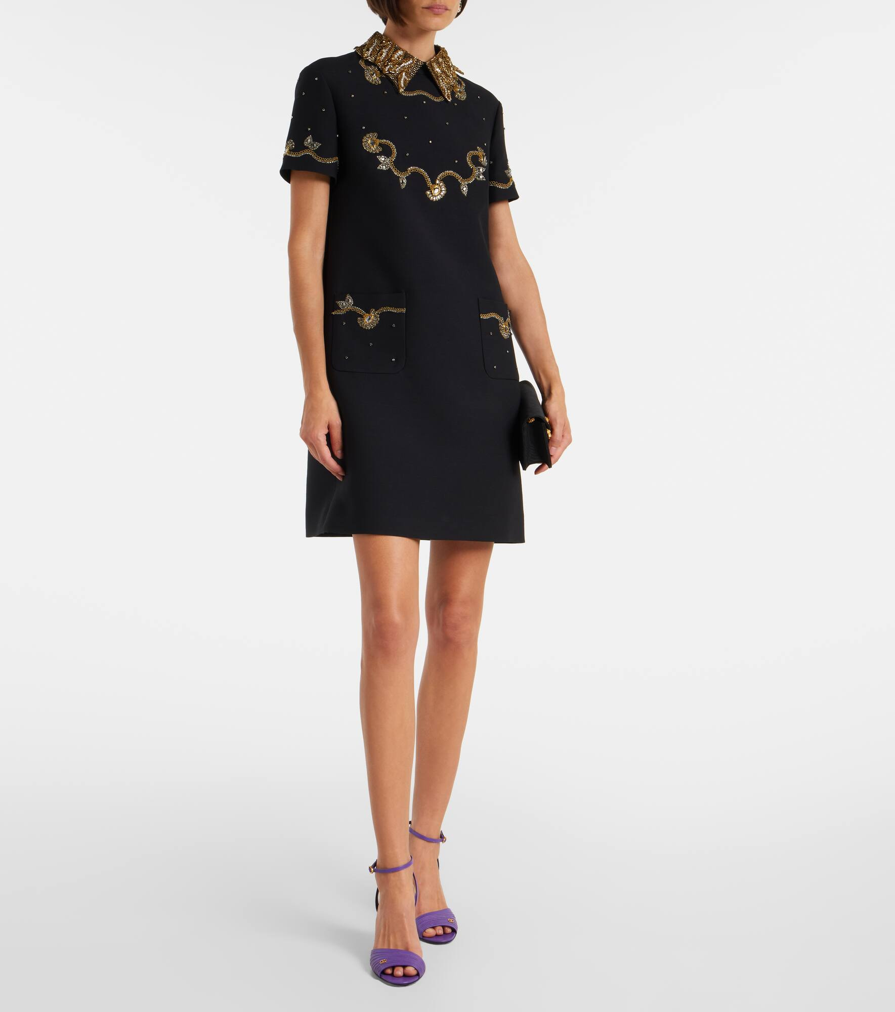 Crepe Couture embellished minidress - 2