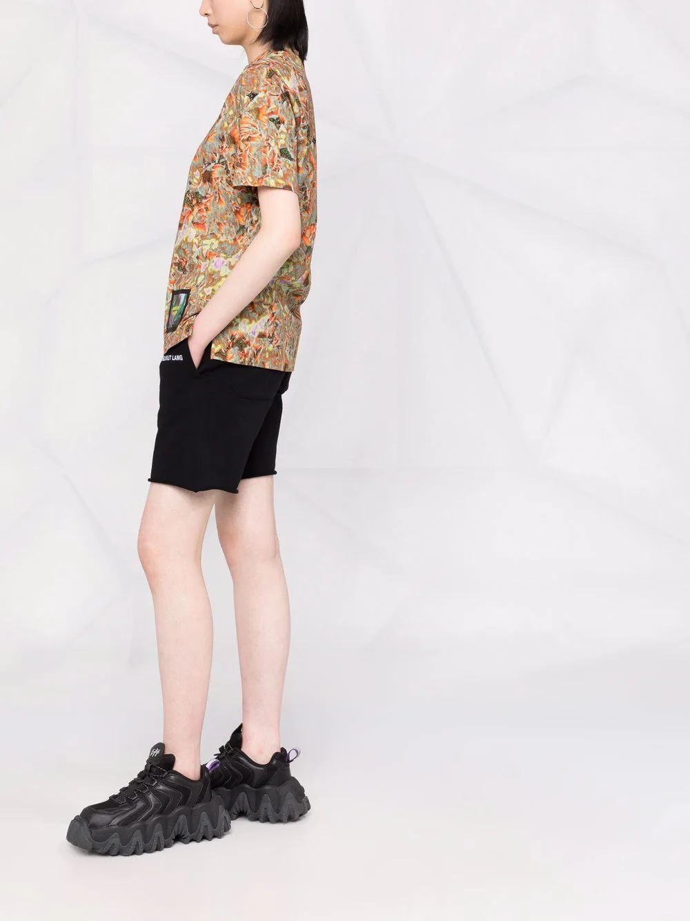 abstract-print T-shirt - 6