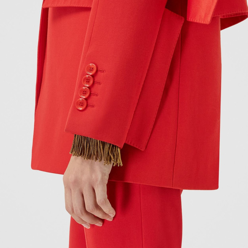 Panel Detail Grain de Poudre Wool Tailored Jacket 4