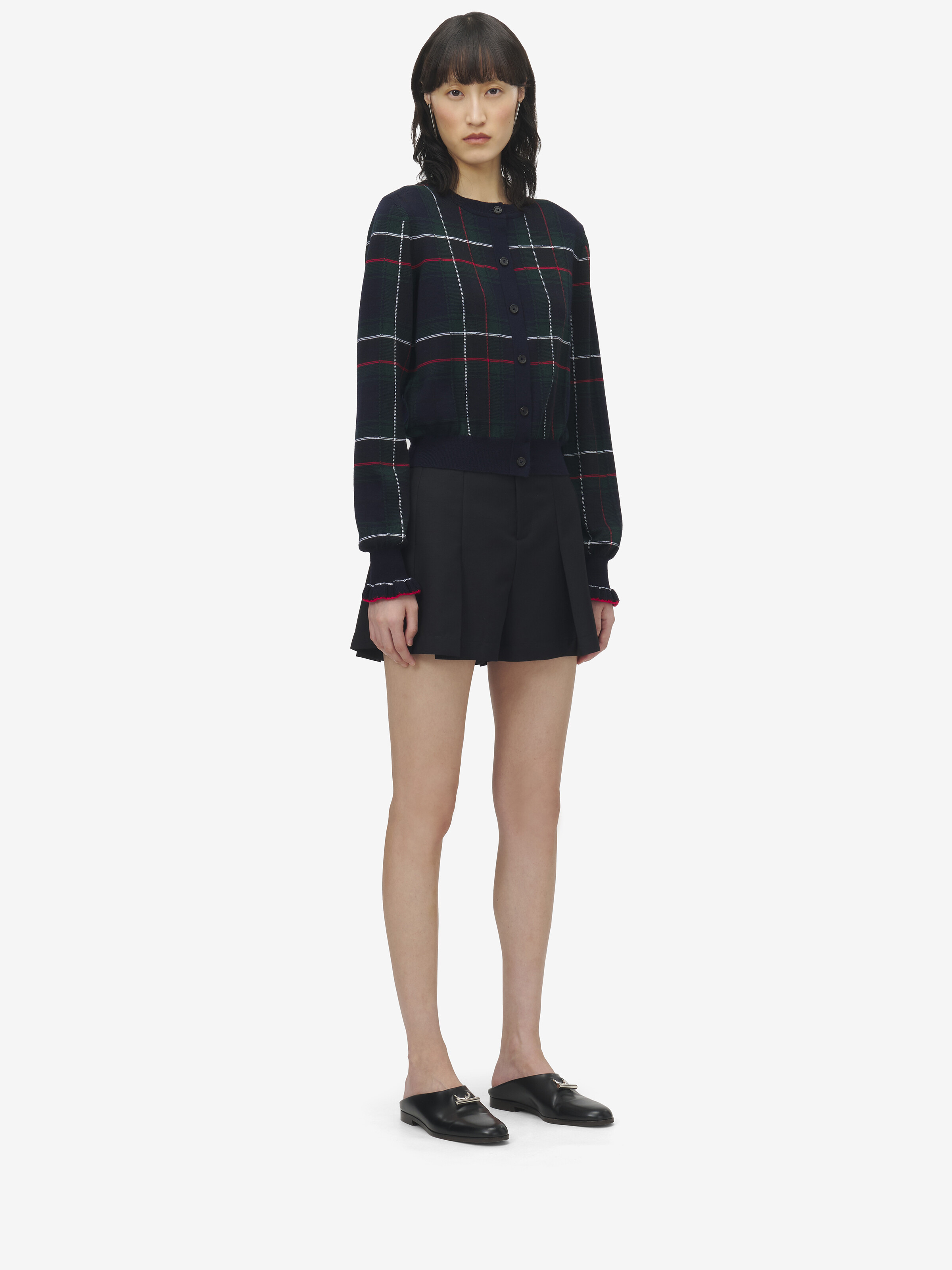 Wool Tartan Cardigan - 4