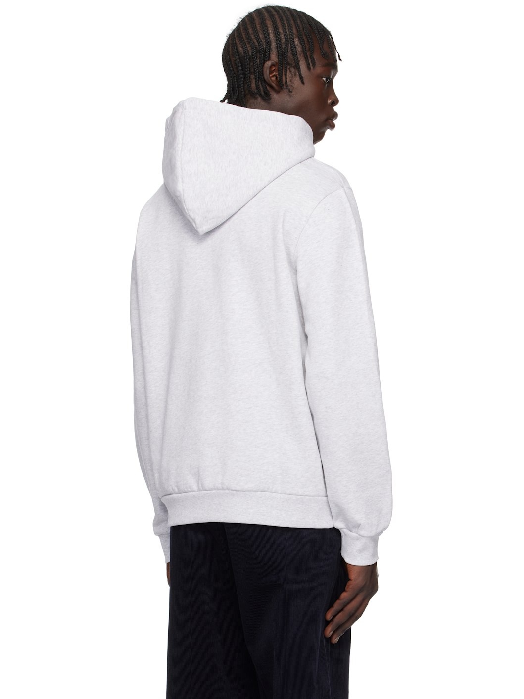 Gray Print Label Hoodie - 3