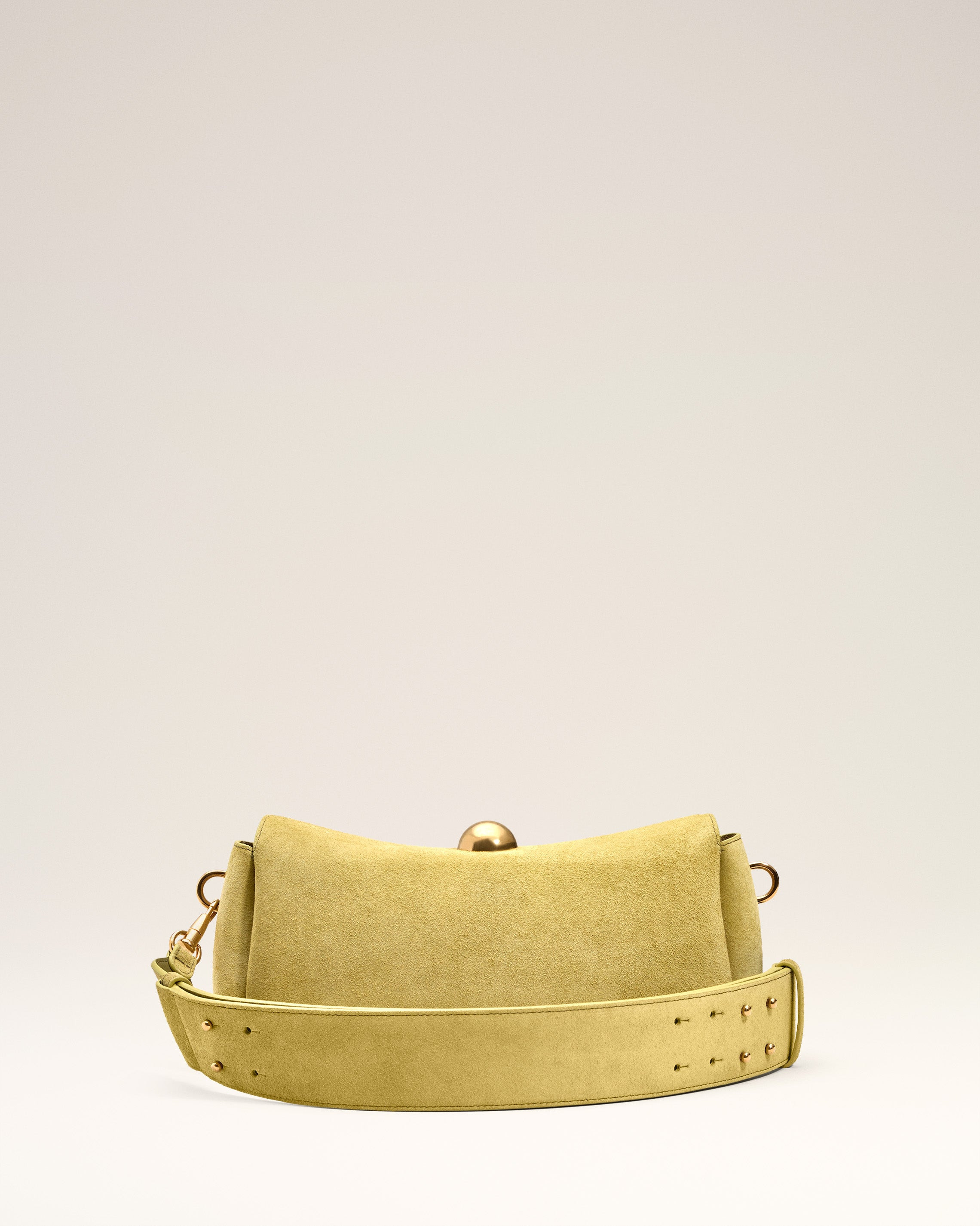 GREEN SUEDE LEATHER CARROUSEL BAG - 5