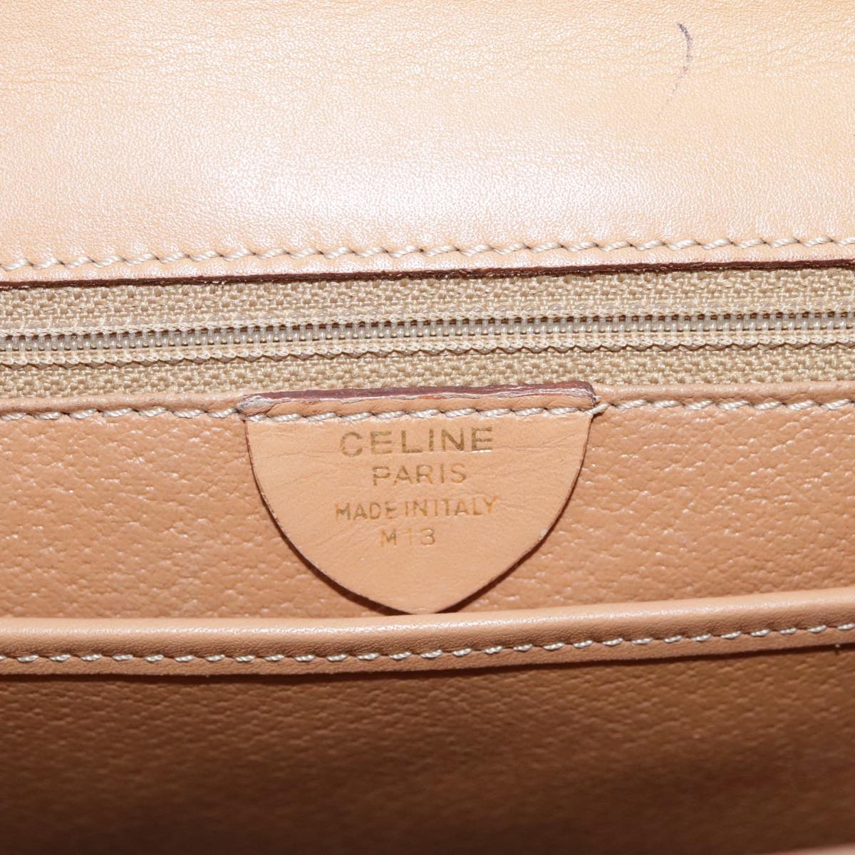 CELINE Macadam Canvas Hand Bag Pvc Leather Brown - 12