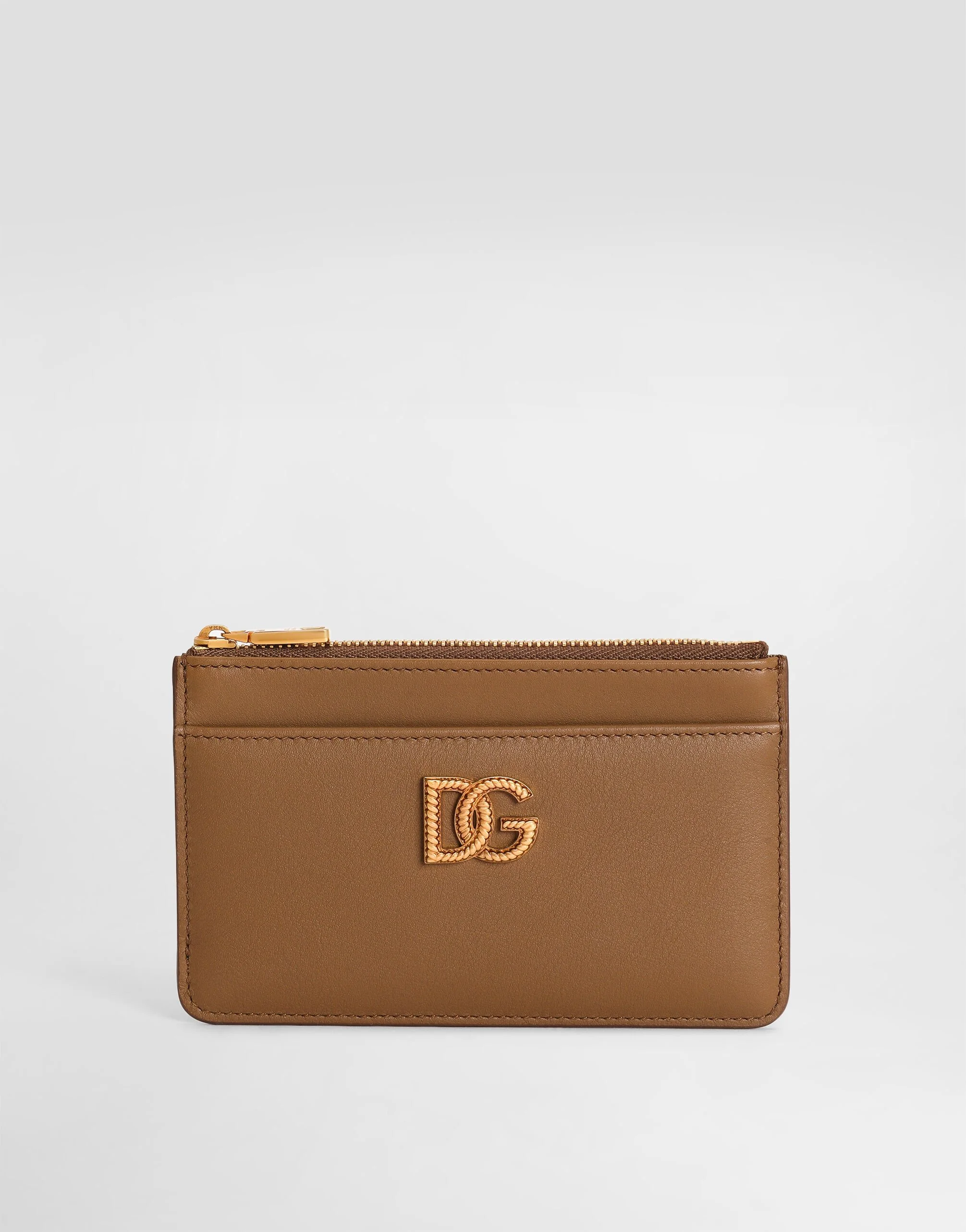 Calfskin card holder with DG logo - 1