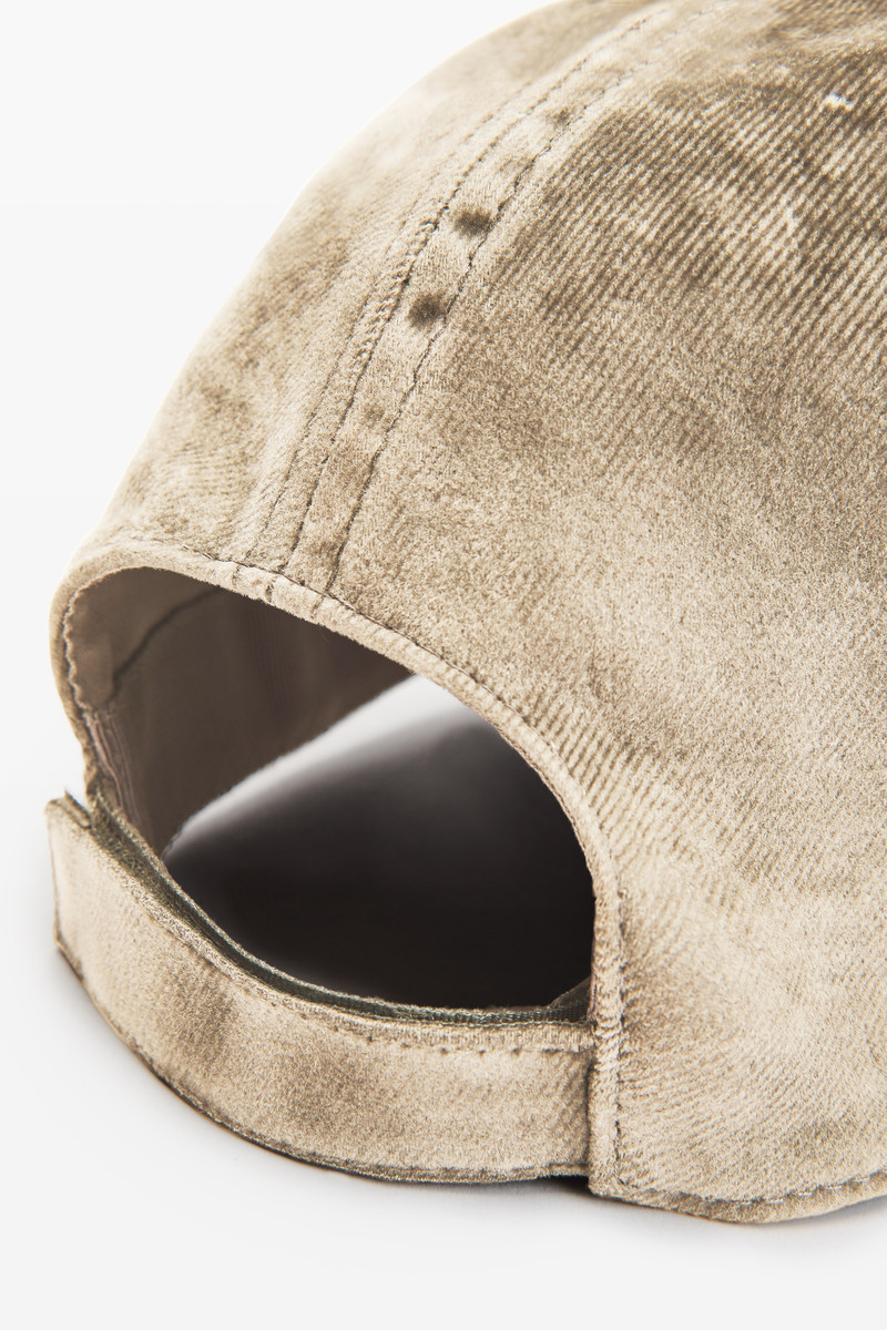 3D Logo-Embroidered Flocked Denim Cap 5